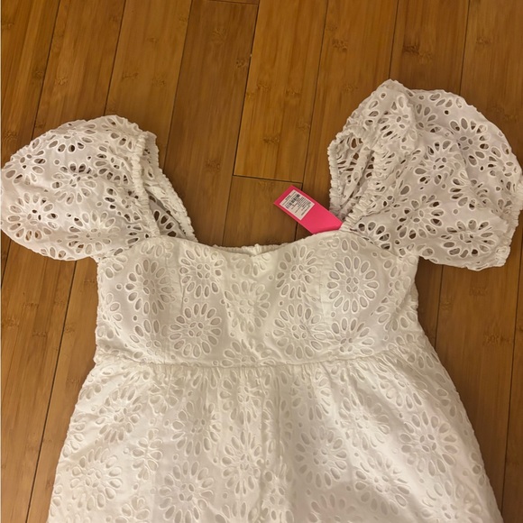 Lilly Pulitzer White Eyelet Mini Dress NWT. - Picture 5 of 8